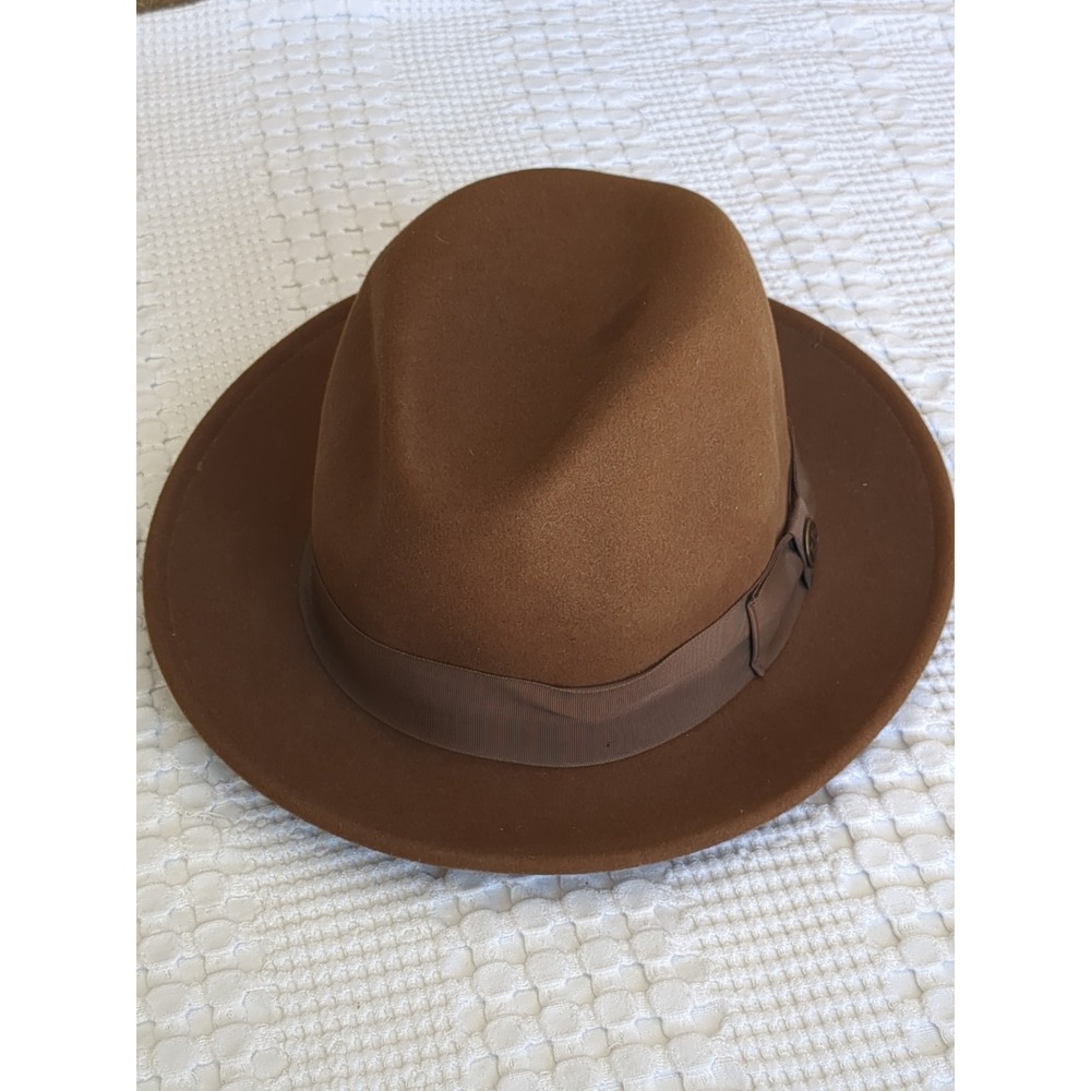 Goorin Bros Dean The Butcher Fedora Hat Size Xl Whiskey Brown